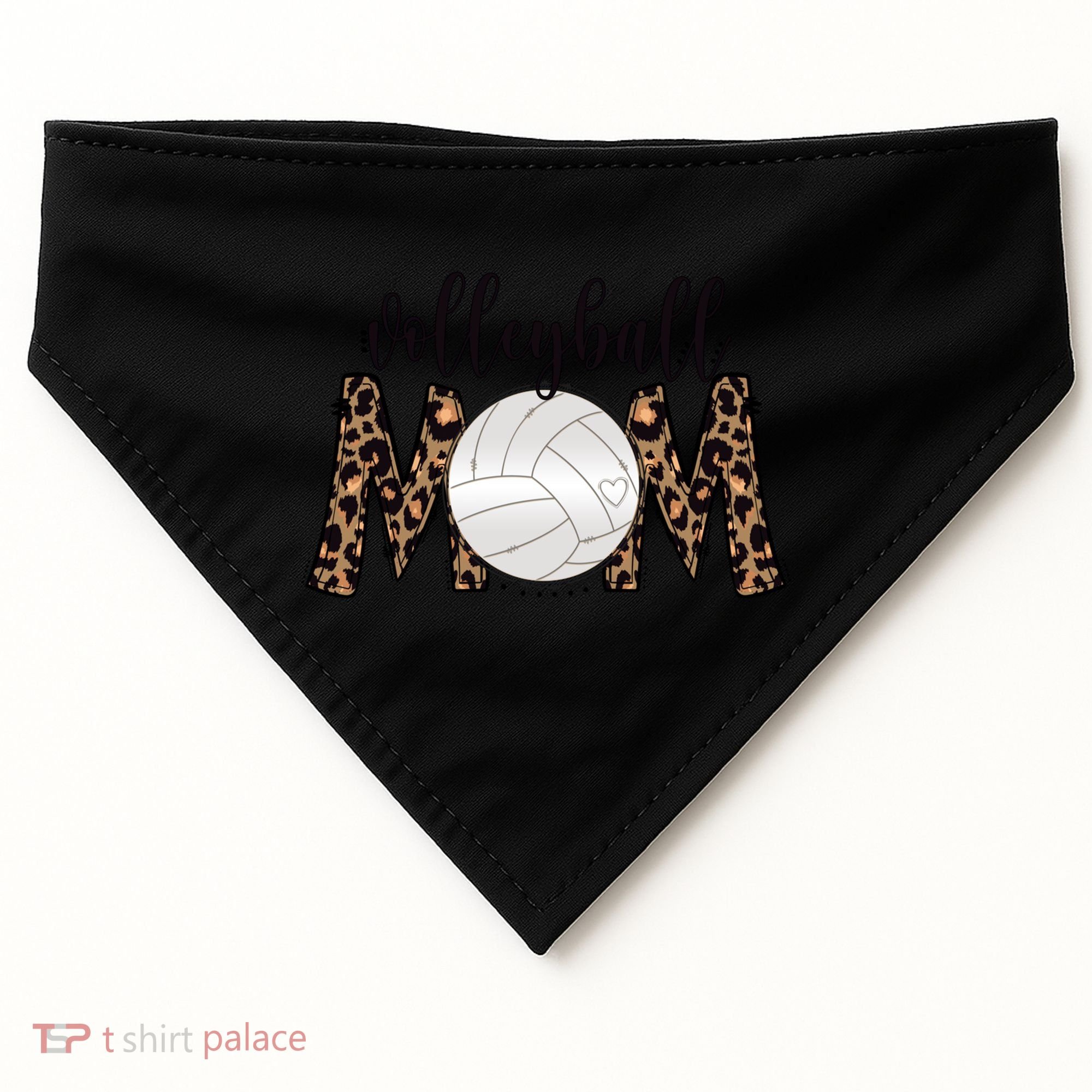 Volleyball Mom Leopard Print Proud Women's Cheetah Pattern Great Gift USA-Made Doggie Bandana