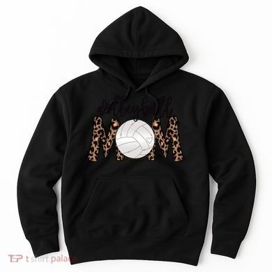Volleyball Mom Leopard Print Proud Women's Cheetah Pattern Great Gift Hoodie