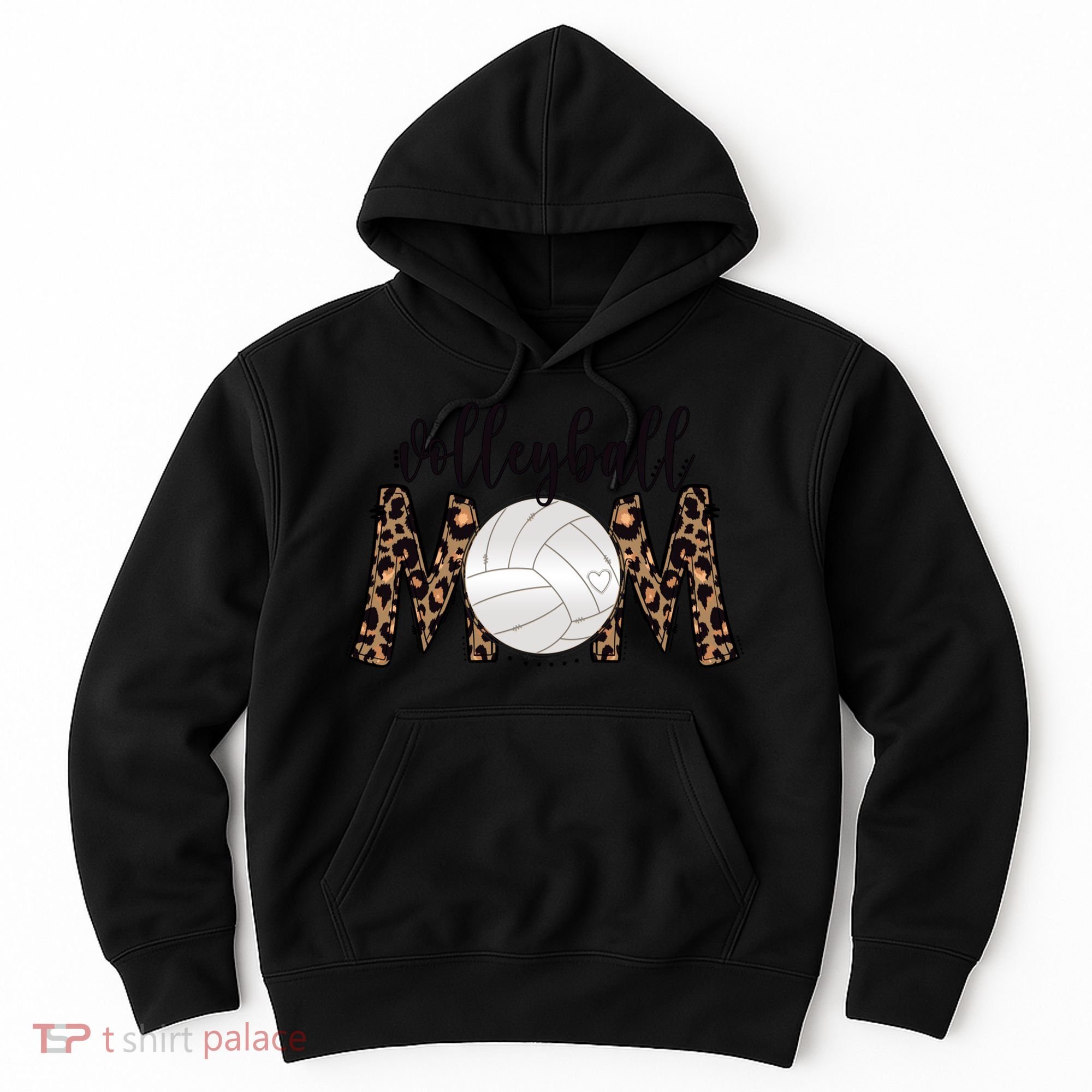 Volleyball Mom Leopard Print Proud Women's Cheetah Pattern Great Gift Hoodie