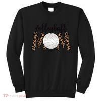 Volleyball Mom Leopard Print Proud Women's Cheetah Pattern Great Gift Sweatshirt thumb 0