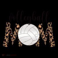 Volleyball Mom Leopard Print Proud Women's Cheetah Pattern Great Gift Sweatshirt thumb 3
