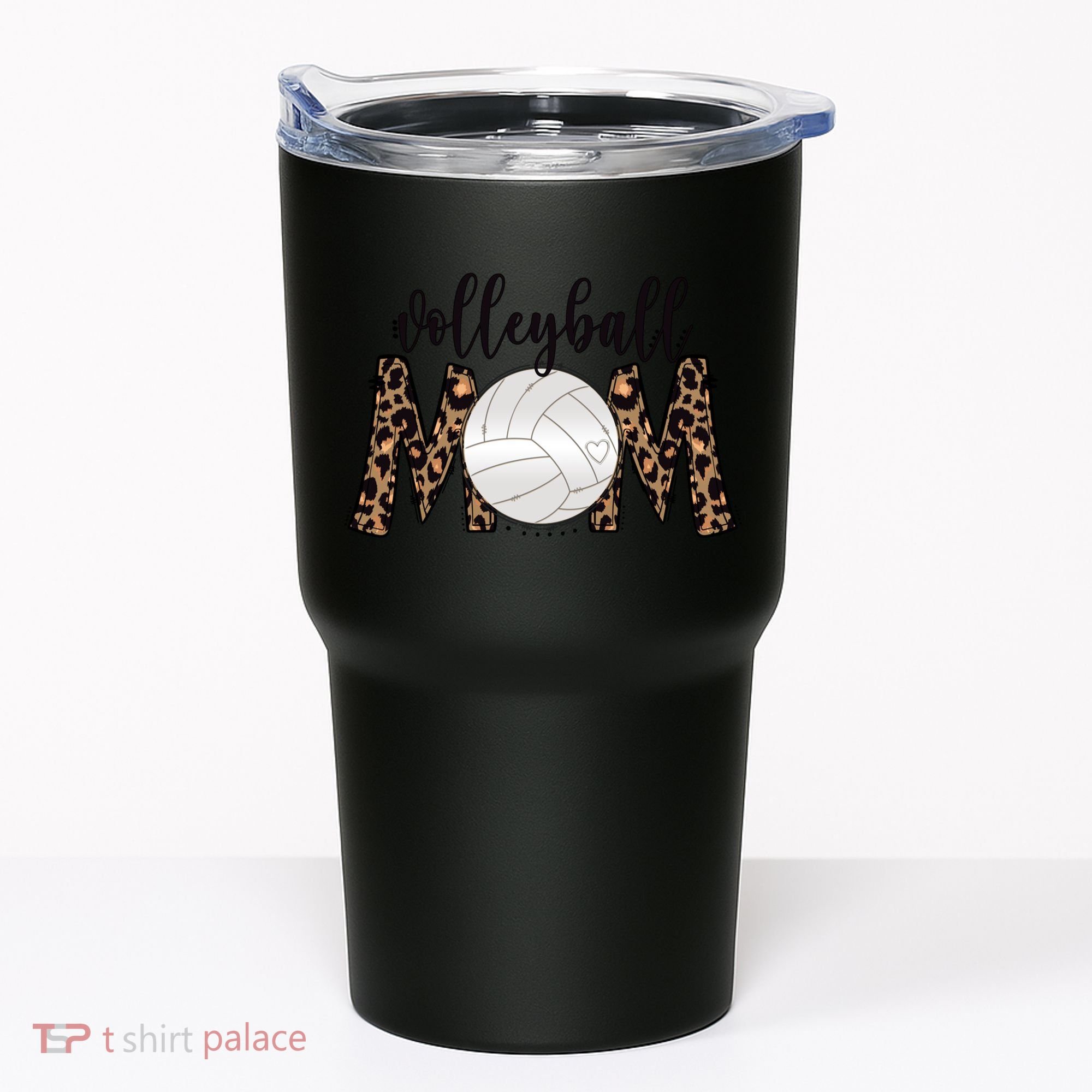 Volleyball Mom Leopard Print Proud Women's Cheetah Pattern Great Gift Tumbler