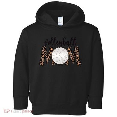 Volleyball Mom Leopard Print Proud Women's Cheetah Pattern Great Gift Toddler Hoodie