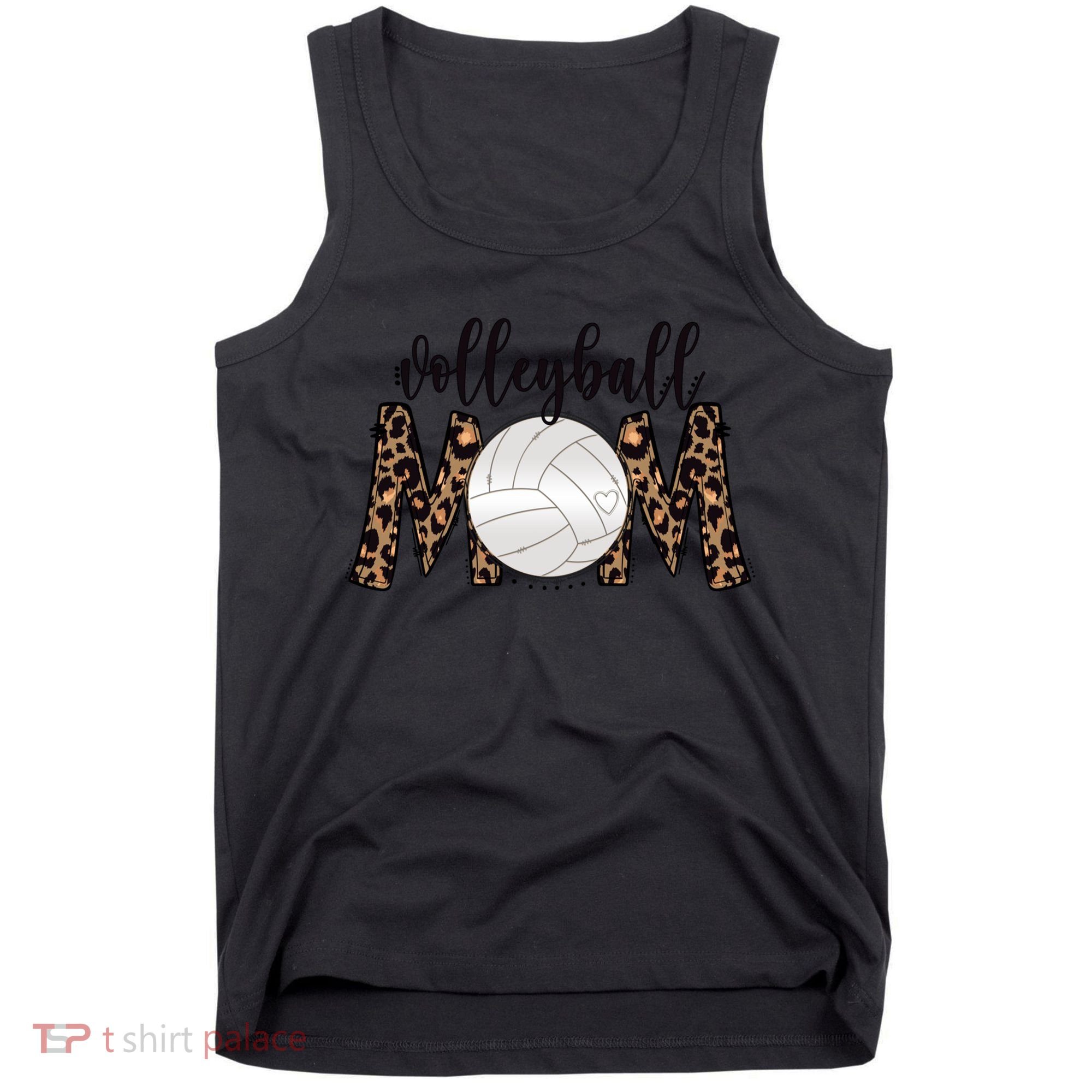 Volleyball Mom Leopard Print Proud Women's Cheetah Pattern Great Gift Tank Top