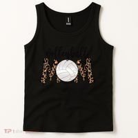 Volleyball Mom Leopard Print Proud Women's Cheetah Pattern Great Gift Tank Top thumb 2