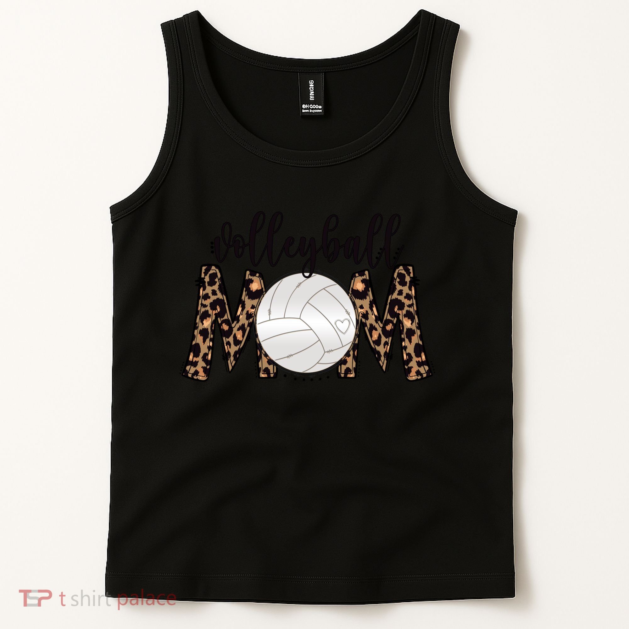 Volleyball Mom Leopard Print Proud Women's Cheetah Pattern Great Gift Tank Top
