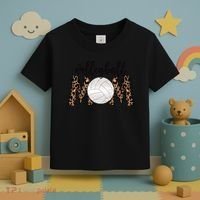 Volleyball Mom Leopard Print Proud Women's Cheetah Pattern Great Gift Toddler T-Shirt thumb 3