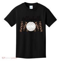 Volleyball Mom Leopard Print Proud Women's Cheetah Pattern Great Gift Kids T-Shirt thumb 0