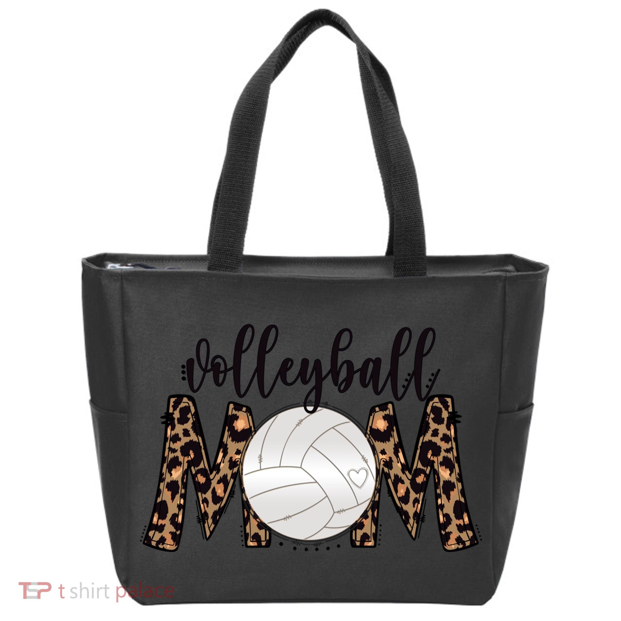 Volleyball Mom Leopard Print Proud Women's Cheetah Pattern Great Gift Tote Bag