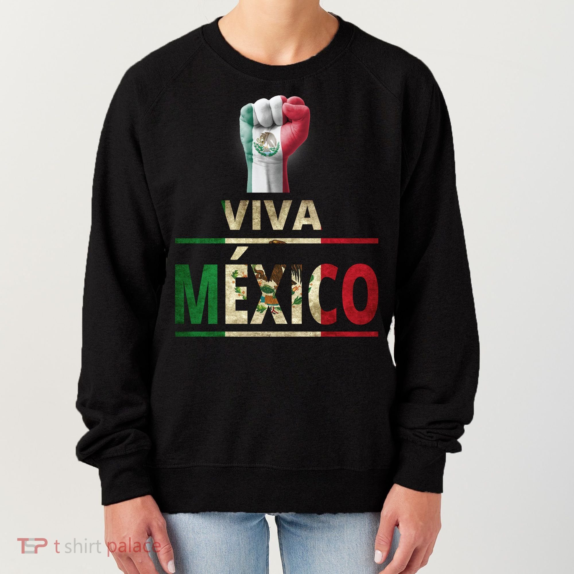Viva Mexico Mexican Pride Fist Women's Sweatshirt