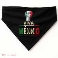 Viva Mexico Mexican Pride Fist USA-Made Doggie Bandana thumb 0