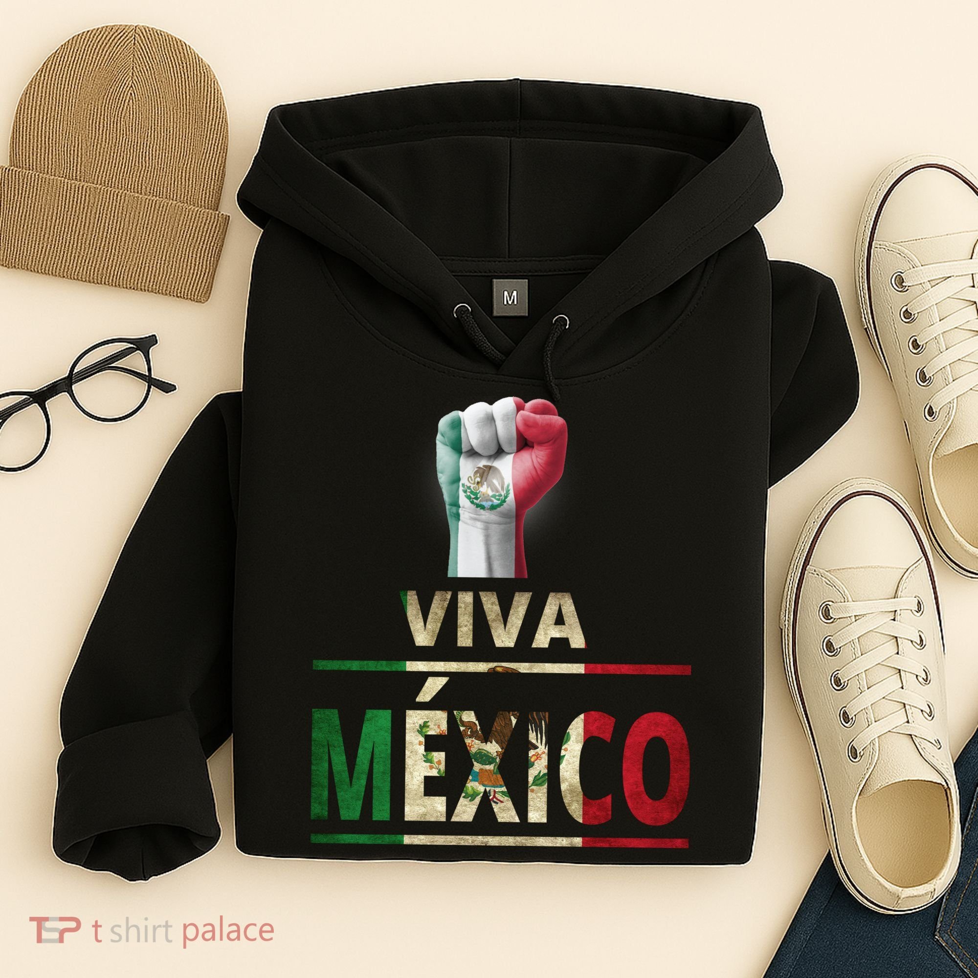 Viva Mexico Mexican Pride Fist Hoodie
