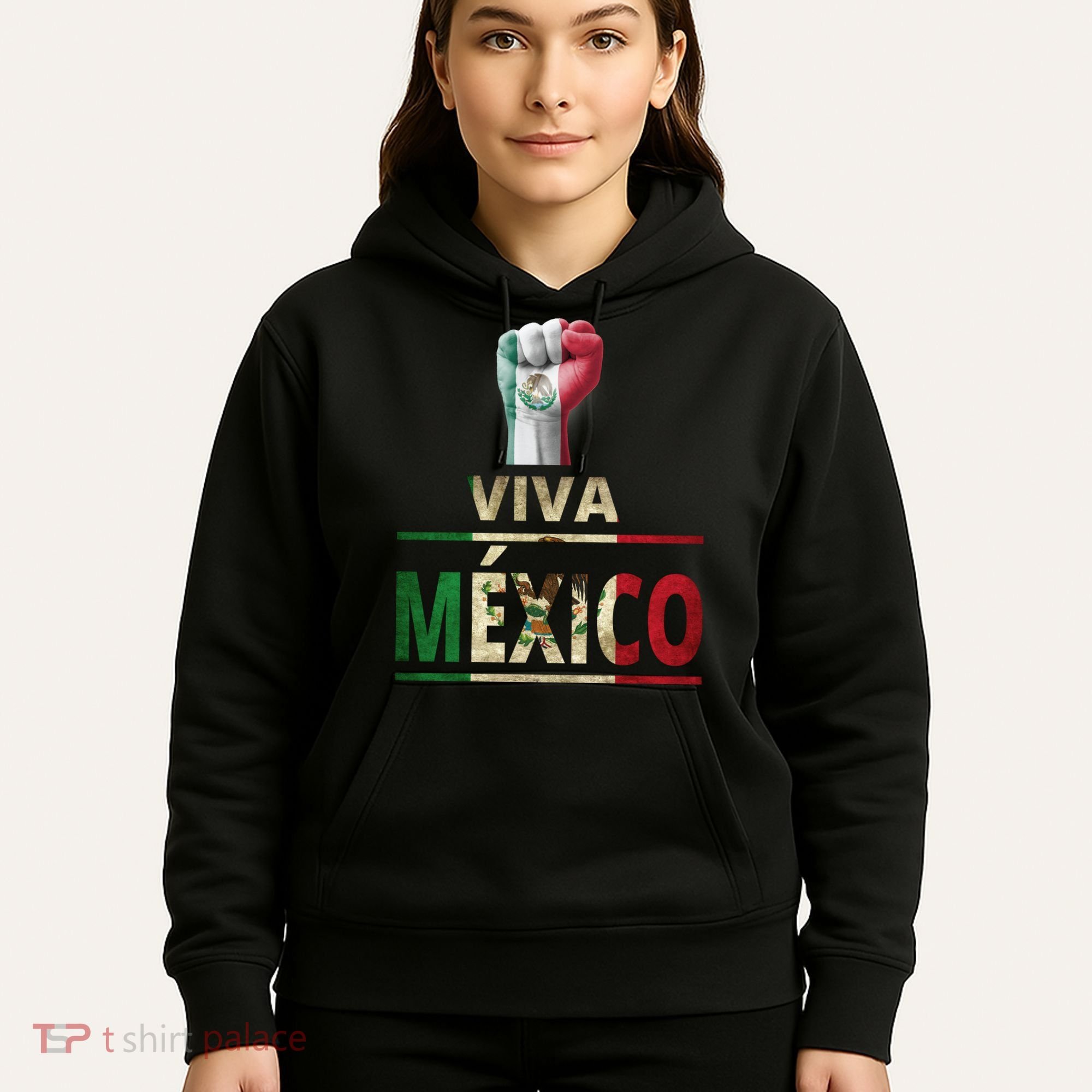 Viva Mexico Mexican Pride Fist Hoodie