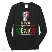 Viva Mexico Mexican Pride Fist Long Sleeve Shirt thumb 0