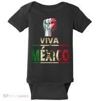Viva Mexico Mexican Pride Fist Baby Bodysuit thumb 0