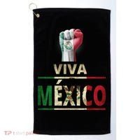 Viva Mexico Mexican Pride Fist Golf Towel thumb 0