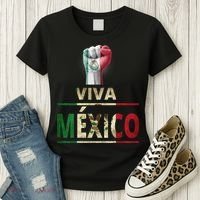 Viva Mexico Mexican Pride Fist Women's T-Shirt thumb 3