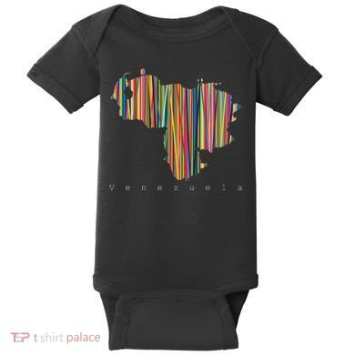 Venezuela Map Multicoloured Kinetism Baby Bodysuit