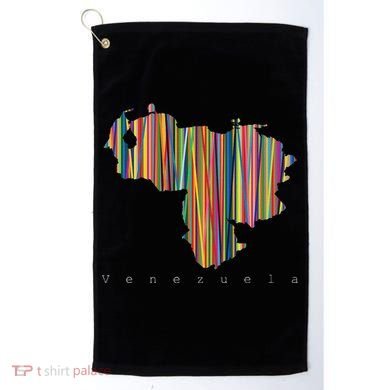 Venezuela Map Multicoloured Kinetism Golf Towel