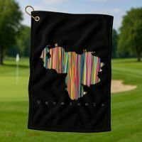 Venezuela Map Multicoloured Kinetism Golf Towel thumb 1