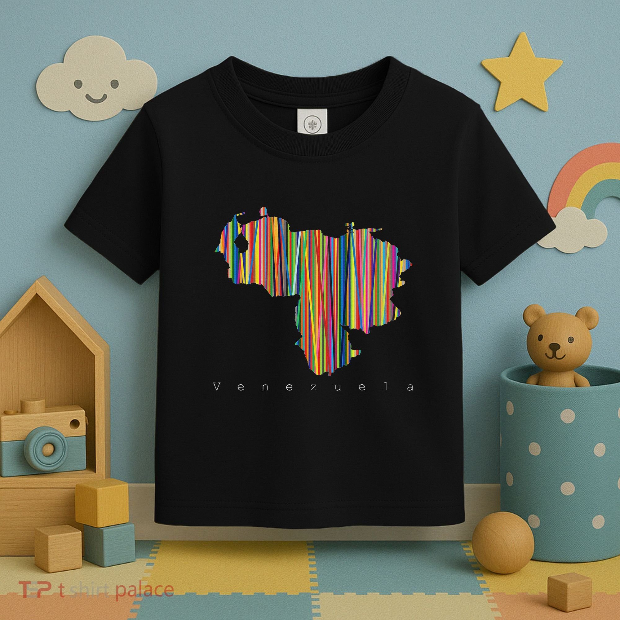 Venezuela Map Multicoloured Kinetism Toddler T-Shirt