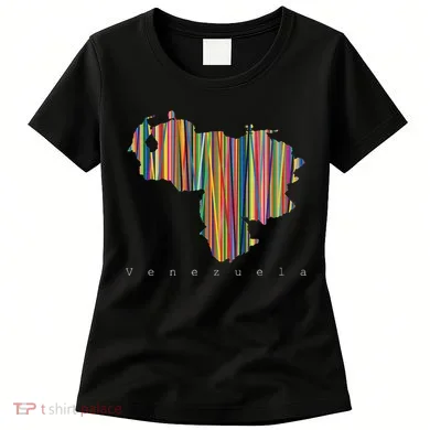 Venezuela Map Multicoloured Kinetism Women's T-Shirt