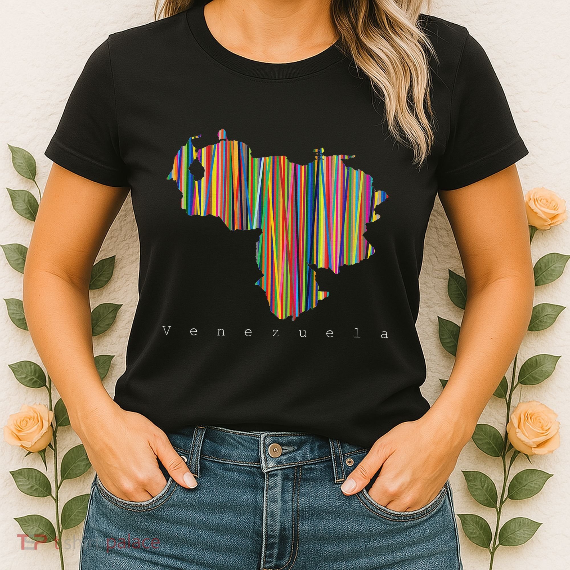 Venezuela Map Multicoloured Kinetism Women's T-Shirt