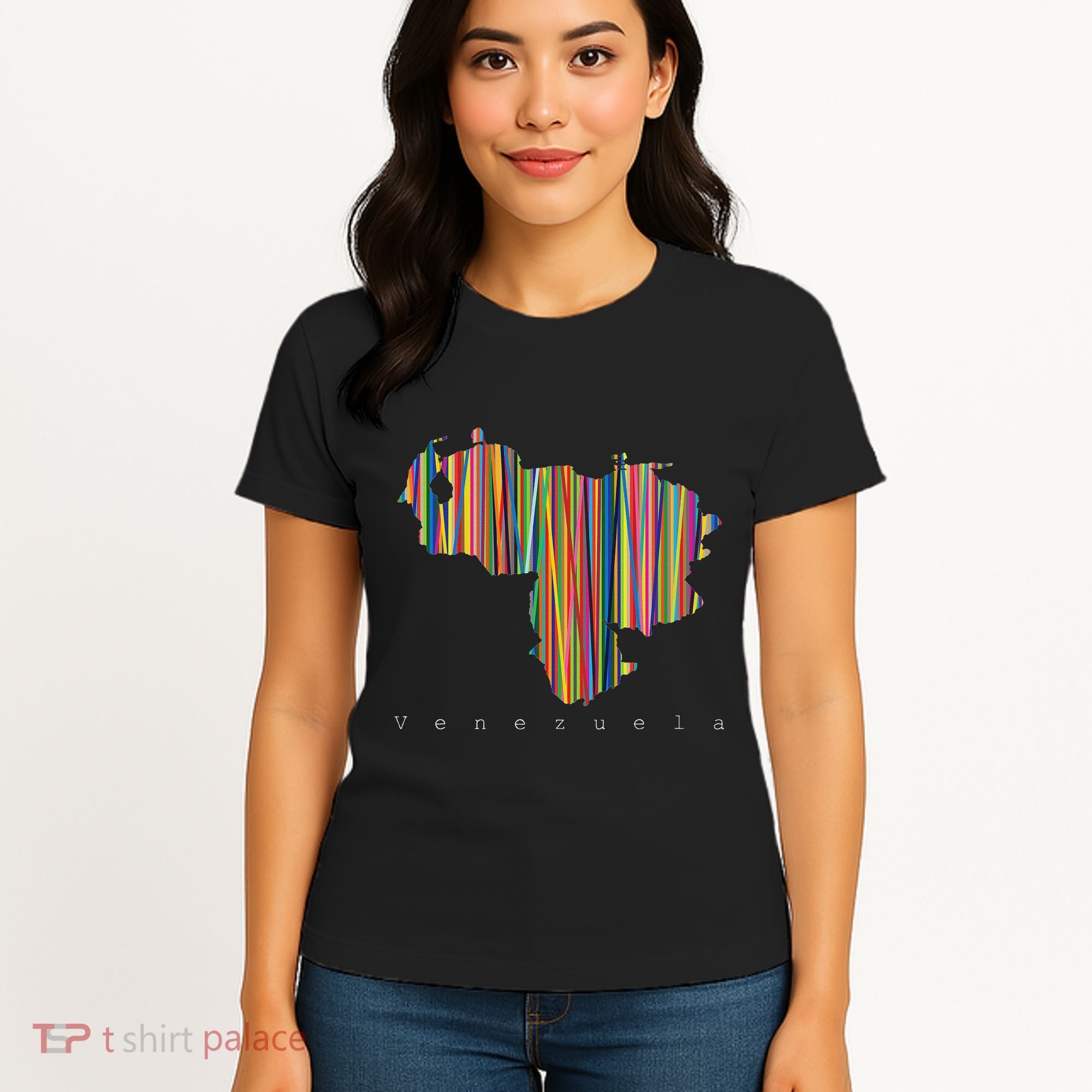 Venezuela Map Multicoloured Kinetism Women's T-Shirt
