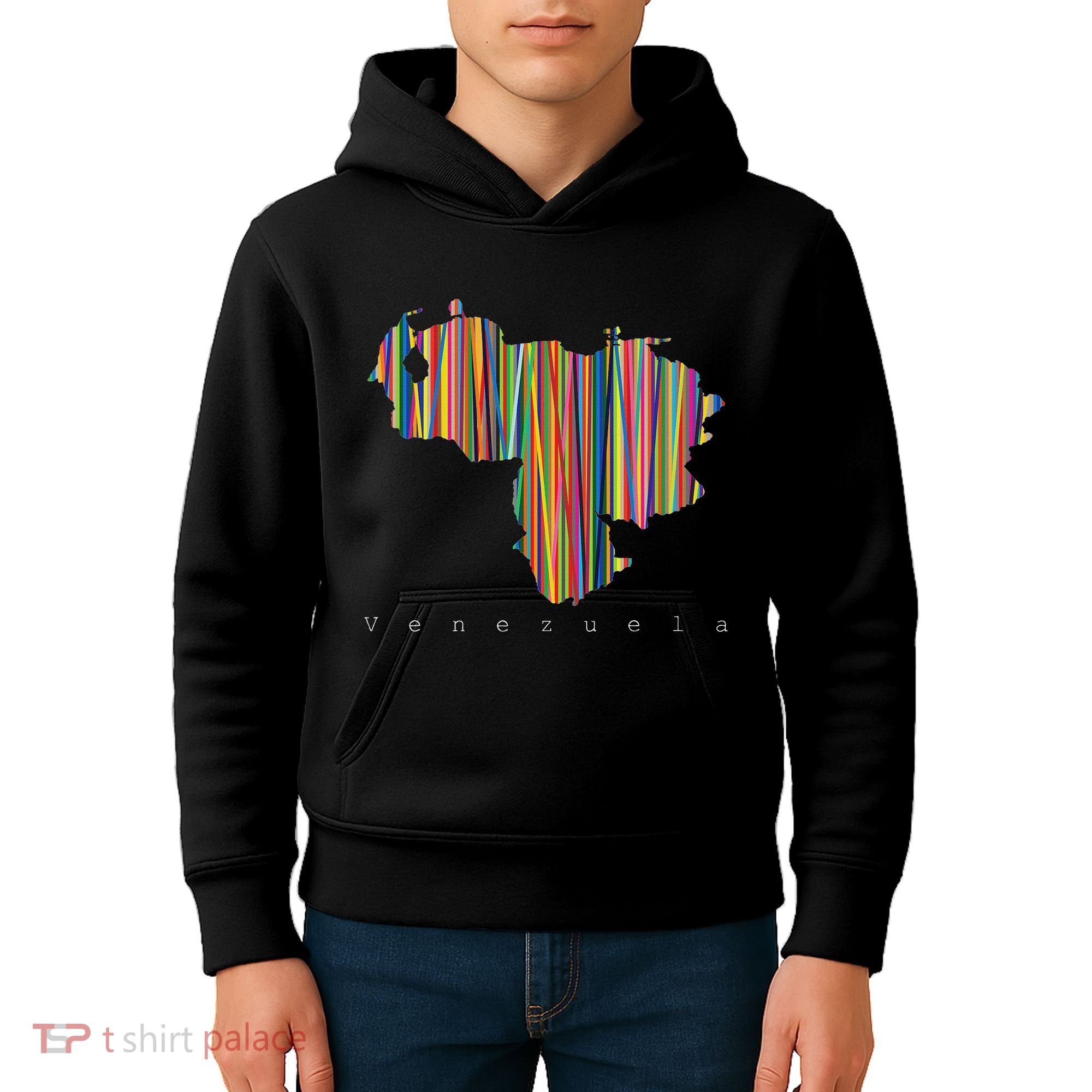 Venezuela Map Multicoloured Kinetism Kids Hoodie