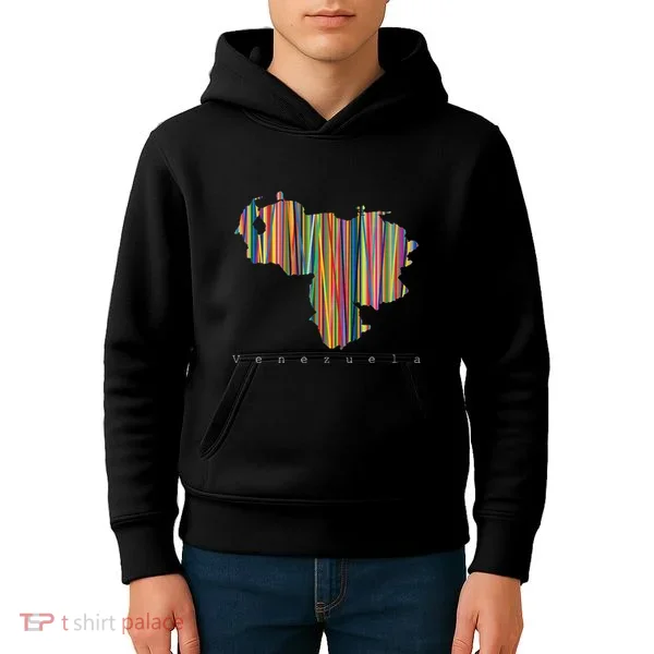 Venezuela Map Multicoloured Kinetism Kids Hoodie