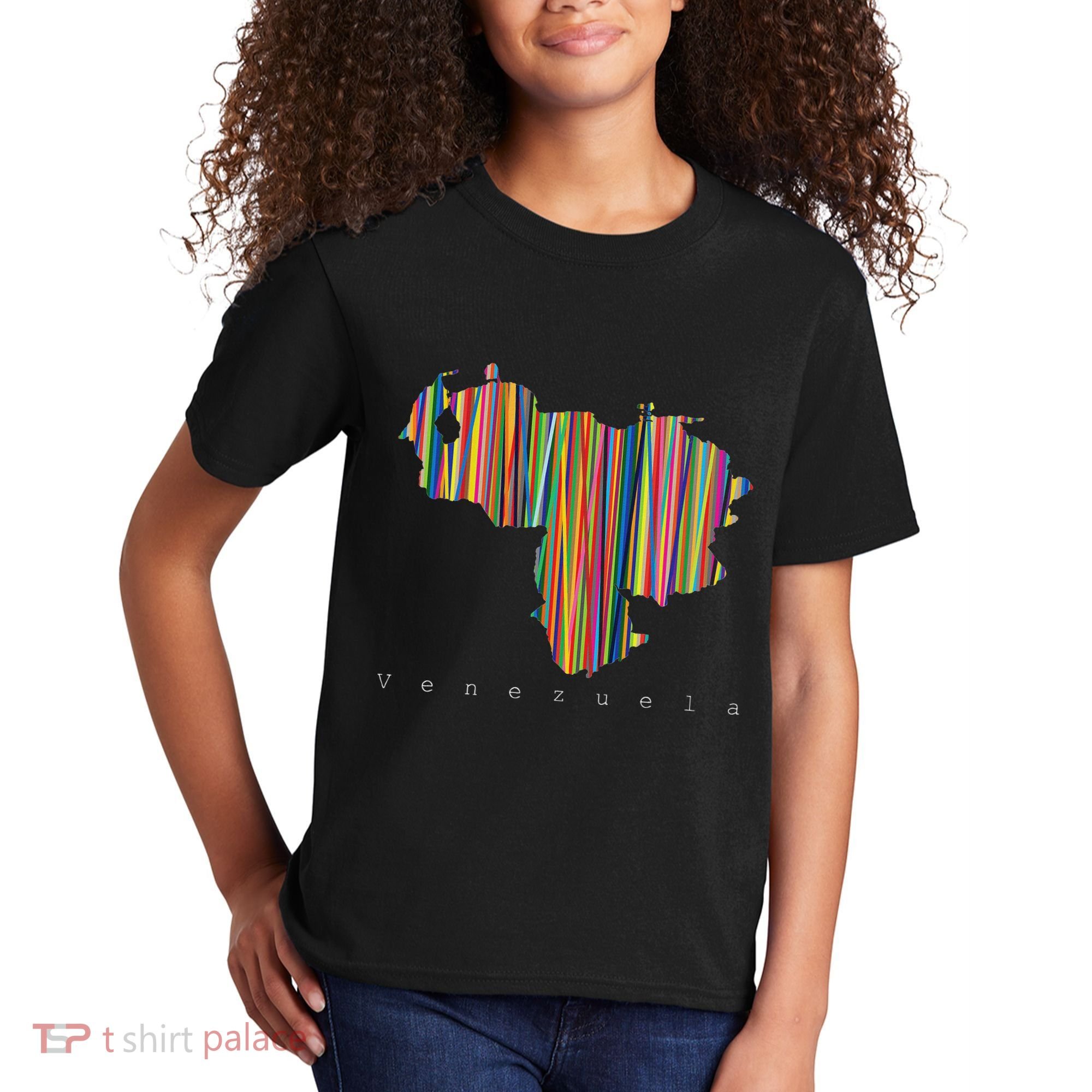 Venezuela Map Multicoloured Kinetism Kids T-Shirt