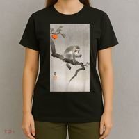 Vintage Macaque Monkey Japanese Nature Japan Art T-Shirt thumb 4
