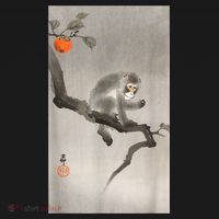 Vintage Macaque Monkey Japanese Nature Japan Art T-Shirt thumb 7