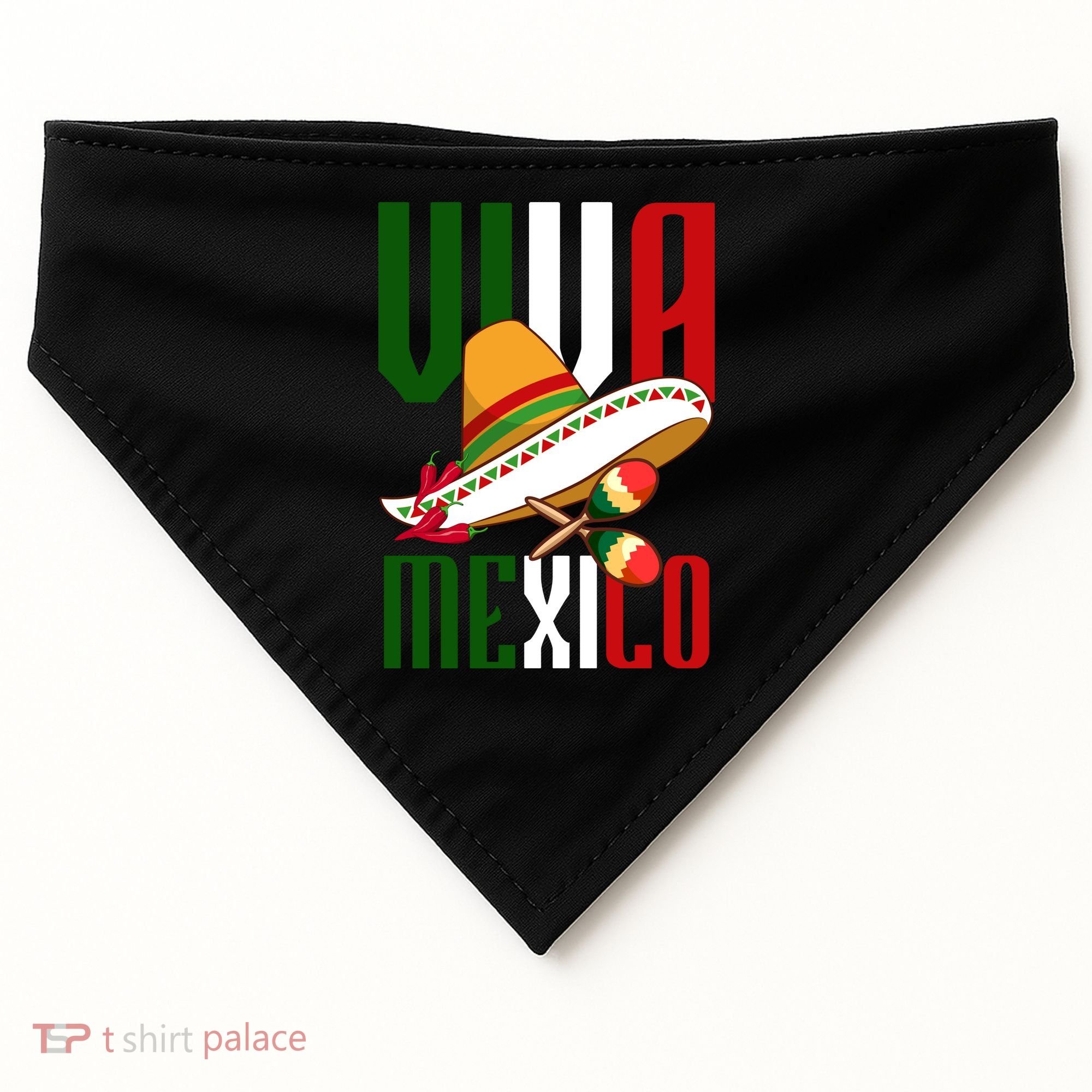 Viva Mexico Mexican Pride USA-Made Doggie Bandana
