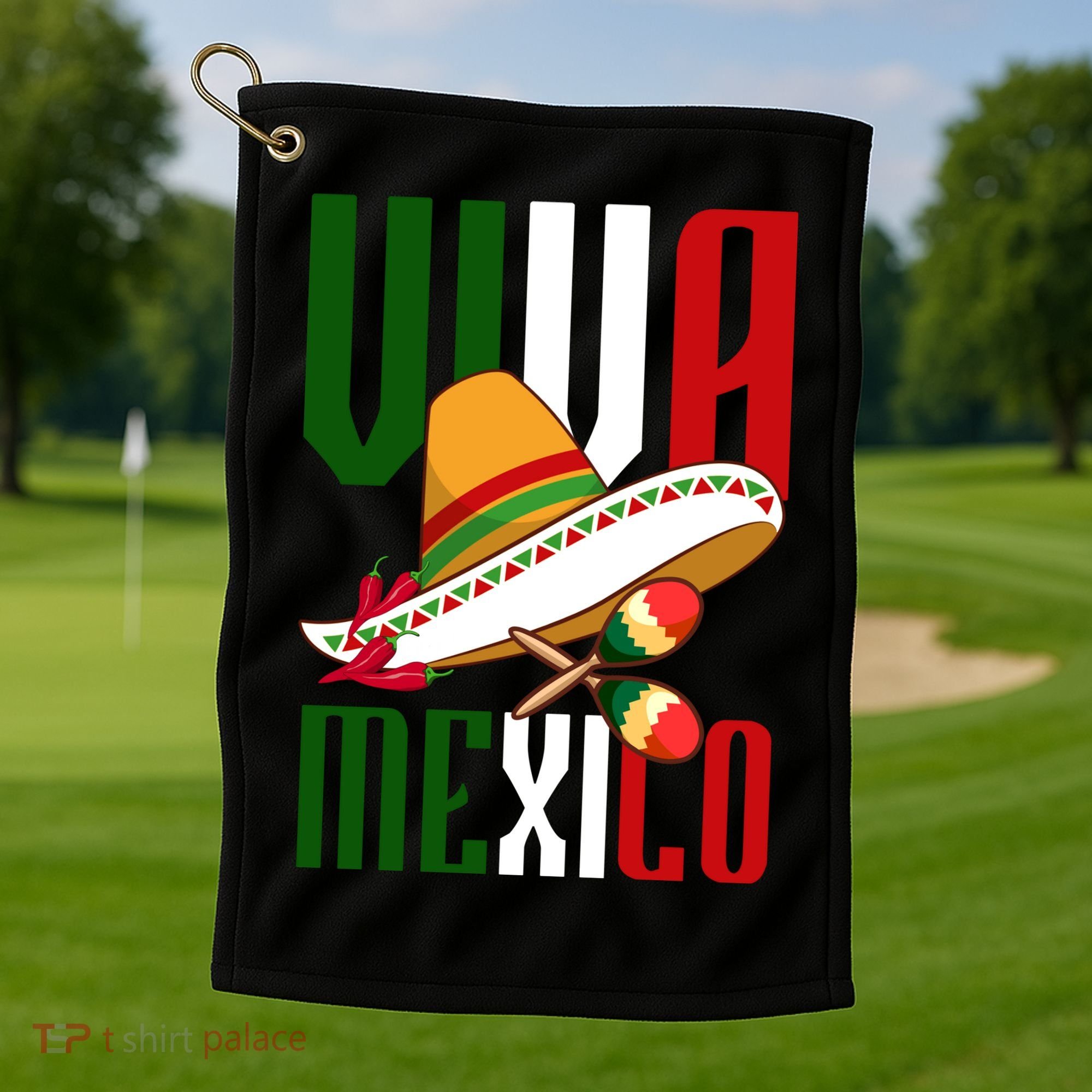 Viva Mexico Mexican Pride Golf Towel
