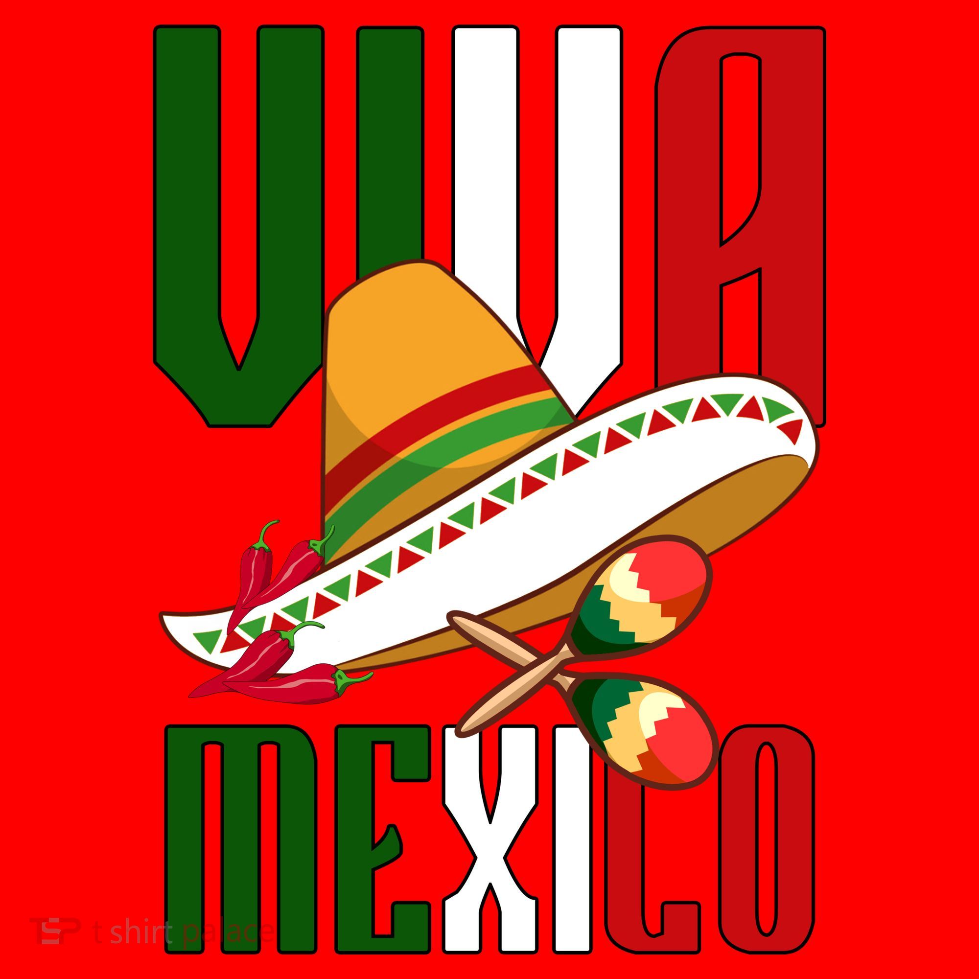 Viva Mexico Mexican Pride Santa Hat