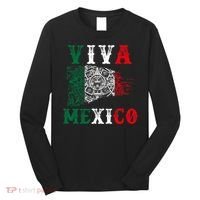 Viva Mexico Mexican Independence Day Long Sleeve Shirt thumb 0