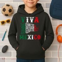Viva Mexico Mexican Independence Day Kids Hoodie thumb 2