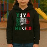 Viva Mexico Mexican Independence Day Kids Hoodie thumb 3