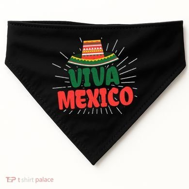 Viva Mexico Mexican Independence Day Gift USA-Made Doggie Bandana