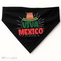Viva Mexico Mexican Independence Day Gift USA-Made Doggie Bandana thumb 0