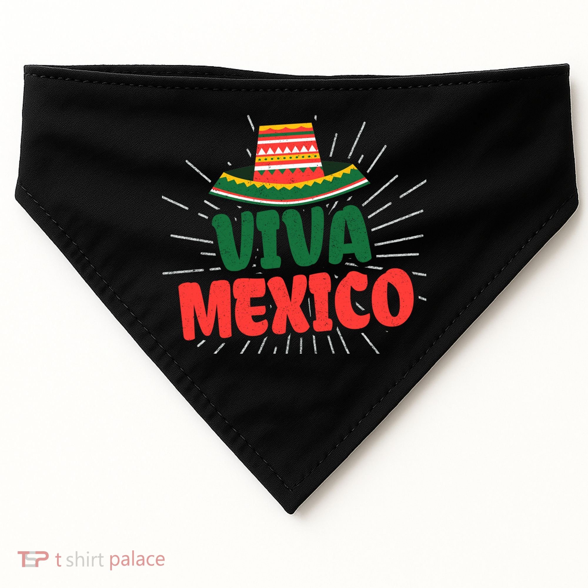 Viva Mexico Mexican Independence Day Gift USA-Made Doggie Bandana