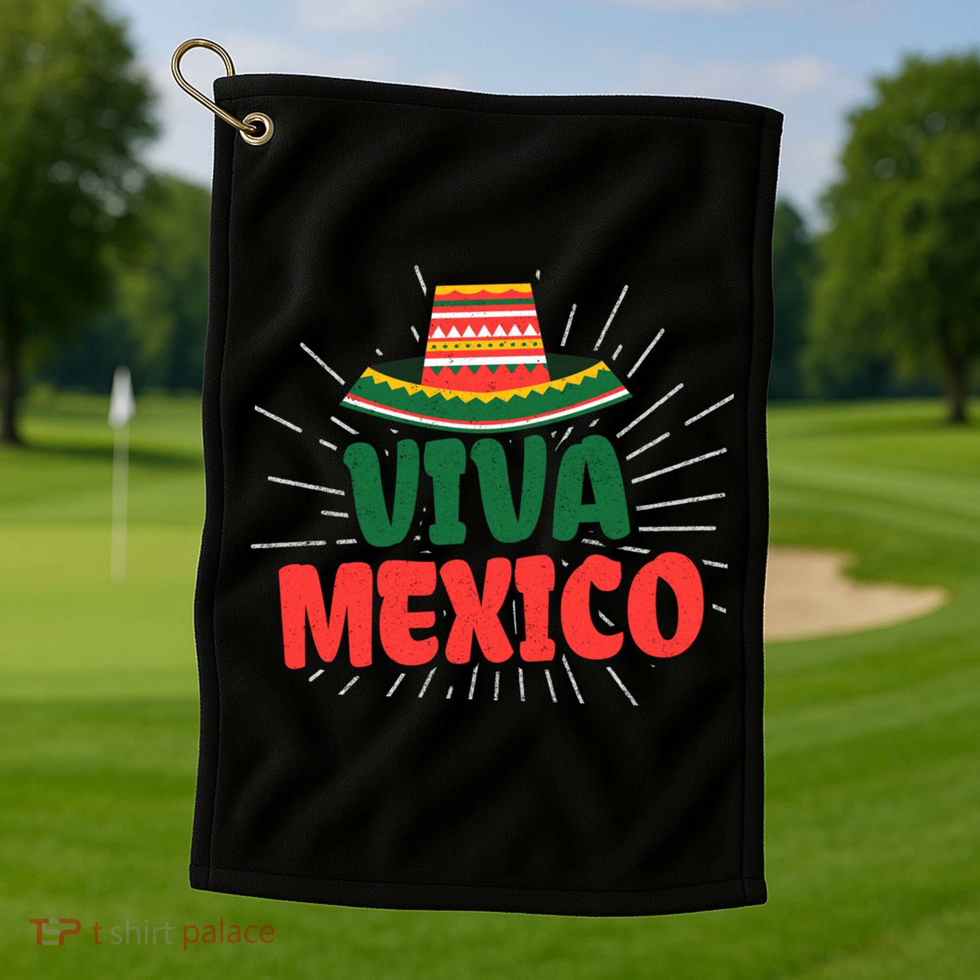Viva Mexico Mexican Independence Day Gift Golf Towel