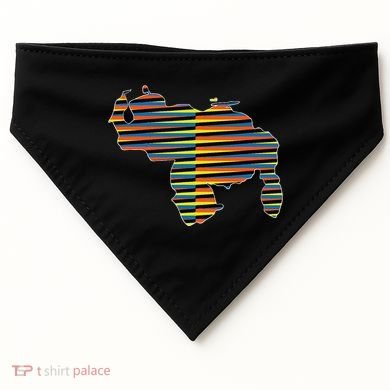 Venezuelan Map Mapa De Venezuela Multicolor Chromatic USA-Made Doggie Bandana