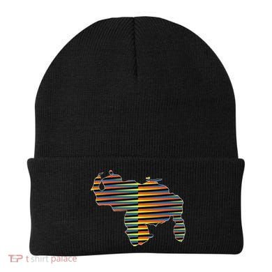 Venezuelan Map Mapa De Venezuela Multicolor Chromatic Beanie