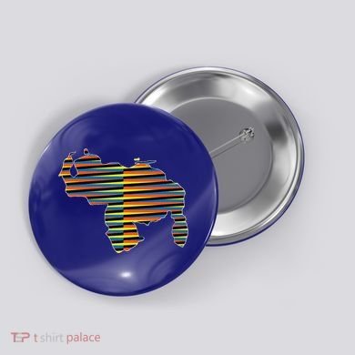 Venezuelan Map Mapa De Venezuela Multicolor Chromatic Button