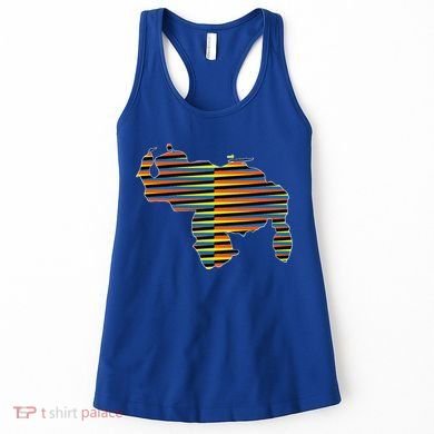 Venezuelan Map Mapa De Venezuela Multicolor Chromatic Women's Tank Top