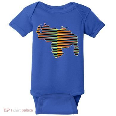 Venezuelan Map Mapa De Venezuela Multicolor Chromatic Baby Bodysuit