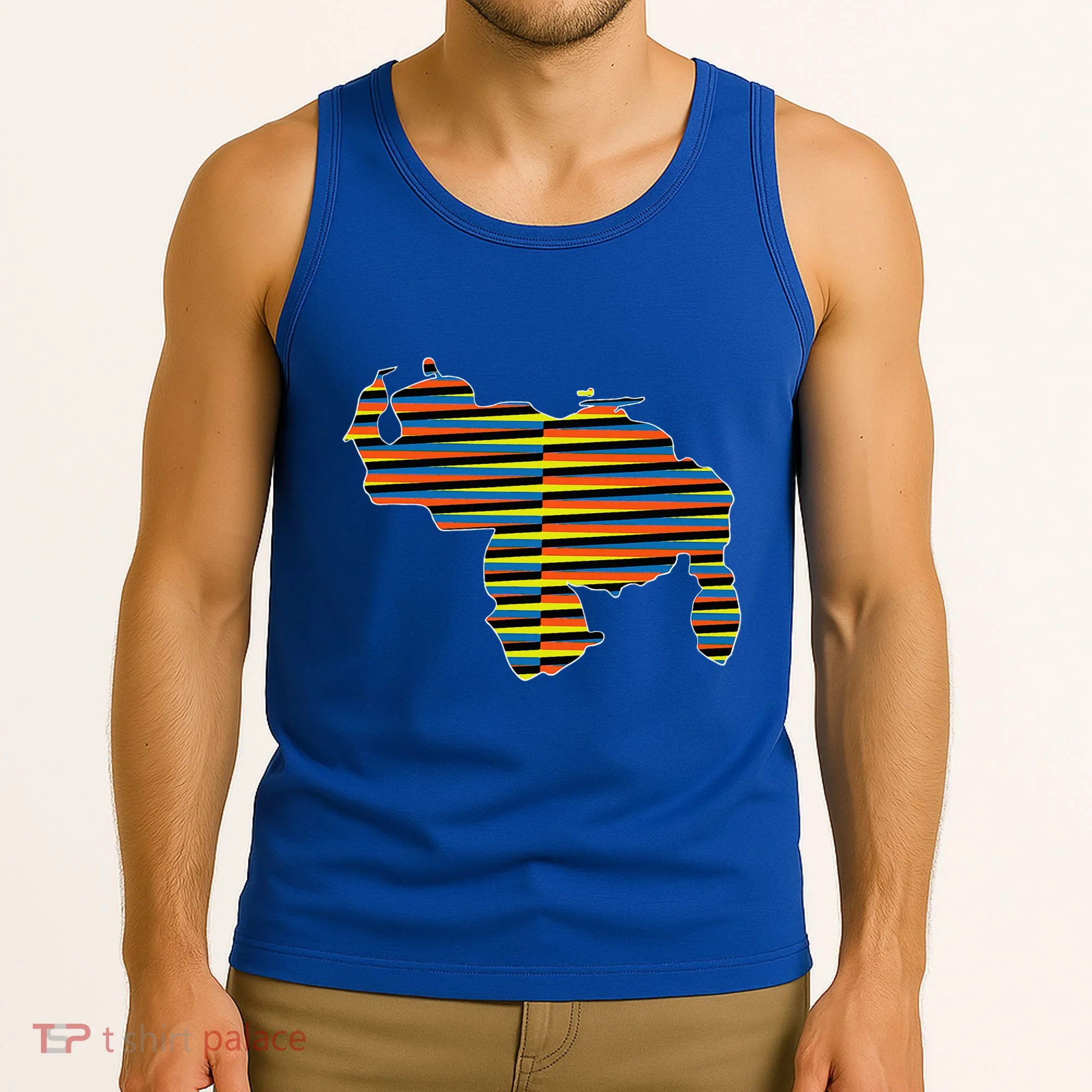 Venezuelan Map Mapa De Venezuela Multicolor Chromatic Tank Top