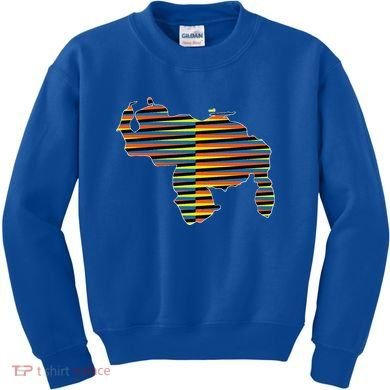 Venezuelan Map Mapa De Venezuela Multicolor Chromatic Kids Sweatshirt